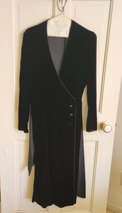 lot 178 image: Black Velvet Wrap Dress