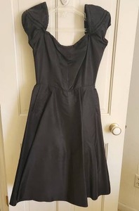 lot 179 image: Vintage Black Puff Sleeve Dress