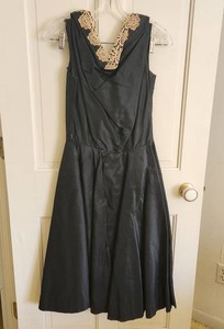lot 180 image: Vintage Black Dress with Lace Detail