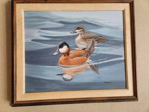 lot 11 image: Ferreira Ducks Painting Framed