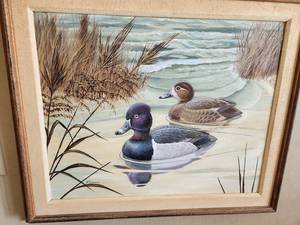 lot 198 image: Ferreira Ducks Oil Painting
