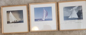 lot 209 image: Framed Vintage Sailing Photos 1964-1973