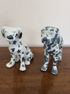 lot 215K image: Ceramic Dalmatian Figurine Pair