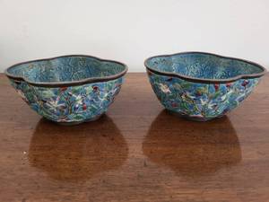 lot 216K image: Handcrafted Floral Ceramic Bowls