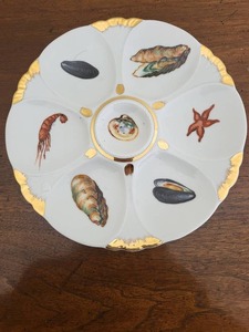 lot 218K image: Limoges Porcelain Oyster Plate