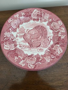 lot 220K image: Woods Burslem Turkey 10 Transferware Plate Set