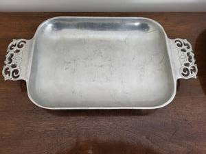 lot 228K image: Vintage Ornate Metal Tray