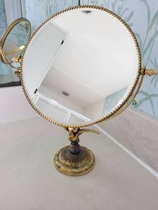 lot 59 image: Vintage Gold Ornate Vanity Mirror