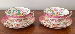lot 79 image: Minton Floral Tea Cups & Saucers Set