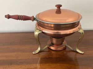 lot 87 image: Vintage Copper Chafing Dish Set
