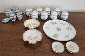 lot 13 image: Mosser Porcelain Set with Gold Accents