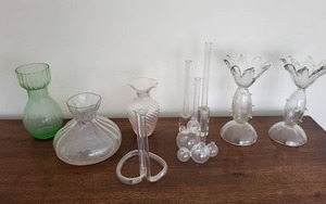 lot 113 image: Unique Decorative Glass Vases Lot