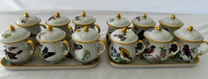 lot 126 image: Vintage Porcelain Custard Cup Set