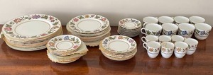 lot 257 image: Vintage Floral China Dinnerware Set