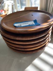 lot 315 image: Set of Rustic Wooden Plates