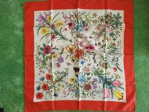 lot 6 image: Gucci Floral Silk Scarf