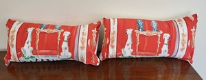 lot 214K image: Leanne Grisham Dog Print Pillows