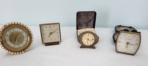lot 52 image: Vintage Table Clocks Lot of 4