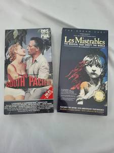 lot 55 image: Vintage VHS South Pacific & Les Misrables