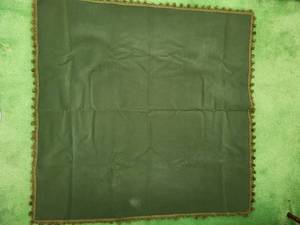 lot 318 image: Vintage Green Boho Tablecloth