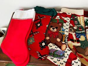 lot 378 image: Set of 11 Christmas Stockings Assorted