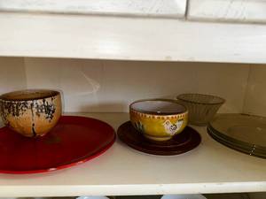 lot 398 image: Eclectic Dishware Set - Ceramic & Glass