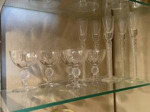 lot 289 image: Vintage Crystal Stemware Set of 6