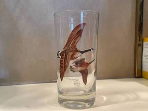 lot 295 image: Vintage Bishop Cocktail Glasses and Bird Motif Glassware Set