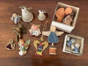 lot 366 image: Angel Figurines & Christmas Ornaments Lot