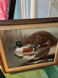 lot 12 image: Ferreira Duck Painting Framed
