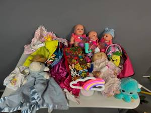 lot 59 image: Assorted Baby Dolls and Plush Toy Collection
