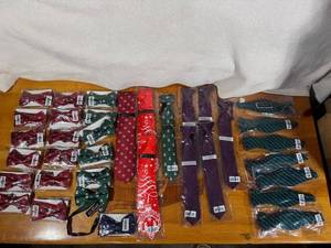 lot 112 image: Collection of Festive Bow Ties and Neckties from John William Clothing (never worn - most in original packaging)