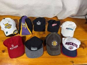 lot 113 image: Collection of 9 Sports Team Baseball Caps