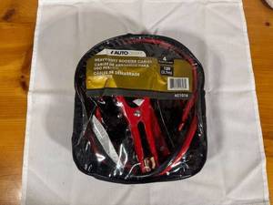 lot 129 image: Heavy Duty Booster Cables 12ft (3.7m) with Carrying Case (new)