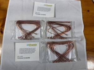 lot 145 image: Set of 12 Pure Copper Tongue Scrapers
