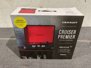 lot 110 image: Crosley Cruiser Premier Vinyl Record Player with Speakers and Bluetooth - Audio Turntables