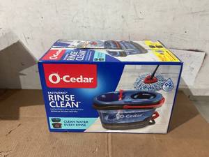lot 226 image: O-Cedar RinseClean Clean Water Spin Mop and Bucket System  Clean with Clean Water  Removes 99% of Bacteria
