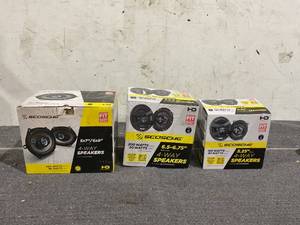 lot 142 image: LOT OF 3 Schoche 4-Way Speakers