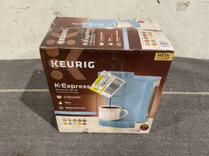 lot 148 image: Keurig K-Express Essentials Sky Blue Single-Serve K-Cup Pod Coffee Maker