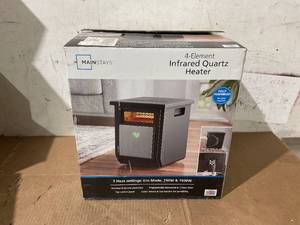 lot 273 image: Mainstays 1500W Electric 4-Element Infrared Cabinet Space Heater for Indoor