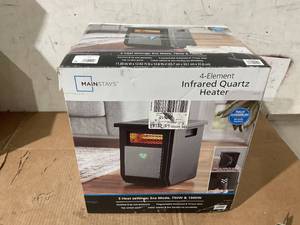 lot 275 image: Mainstays 1500W Electric 4-Element Infrared Cabinet Space Heater for Indoor