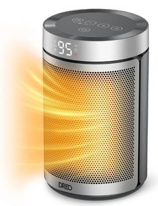 lot 121 image: LOT OF 2 Dreo Space Heaters for Inside, Portable Electric Heater for Home with Thermostat, 1-12H Timer, Eco Mode and Fan Mode