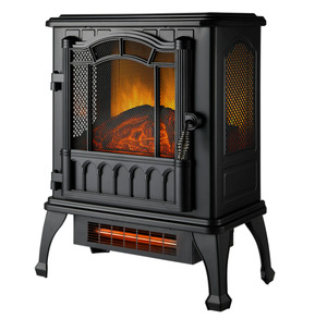 lot 159 image: Mainstays 2-Setting 3D Electric Stove Heater with Life-like Flame