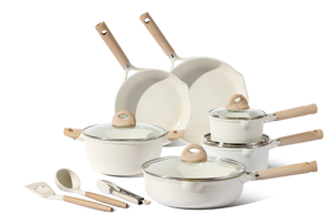 lot 229 image: 13PCS Carote Nonstick Pots and Pans Set, Induction Kitchen Cookware