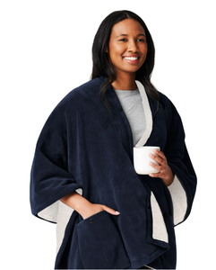 lot 236 image: Sunbeam On-The-Go Throw Poseidon Microplush Sherpa (Faux Shearling), 4 Heat Settings, Cordless Heated Blanket, 50 x 60