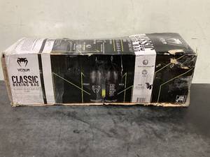 lot 615 image: Venum Classic Punching Bag - 70 lb - BlackWhite - Heavy Bag Kit - 48 Inches Assembled Length