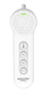 lot 163 image: LOT OF 3 Equate Bluetooth Dual-Function Infrared Thermometer, Forehead and Ear Mode