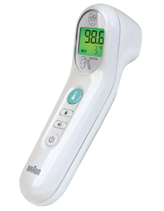 lot 164 image: LOT OF 2 Braun No Touch 3-in-1 Digital Thermometer, Suitable for All Ages, BNT100US