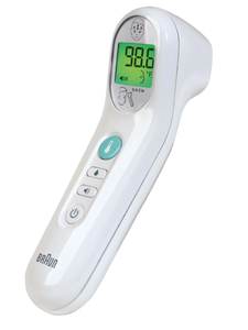 lot 165 image: LOT OF 2 Braun No Touch 3-in-1 Digital Thermometer, Suitable for All Ages, BNT100US