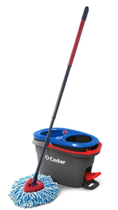 lot 282 image: O-Cedar RinseClean Clean Water Spin Mop and Bucket System  Clean with Clean Water  Removes 99% of Bacteria